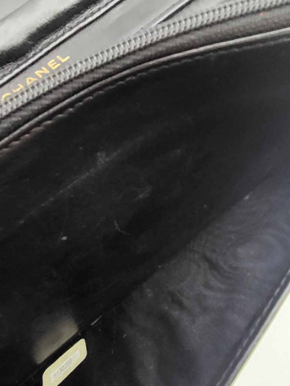 CHANEL Patent Lambskin Leather Timeless CC Wallet On Chain WOC, Authentic..